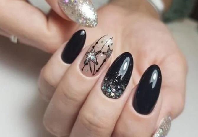 Manicure for New Year 2024 for long nails: new ideas with photos 3