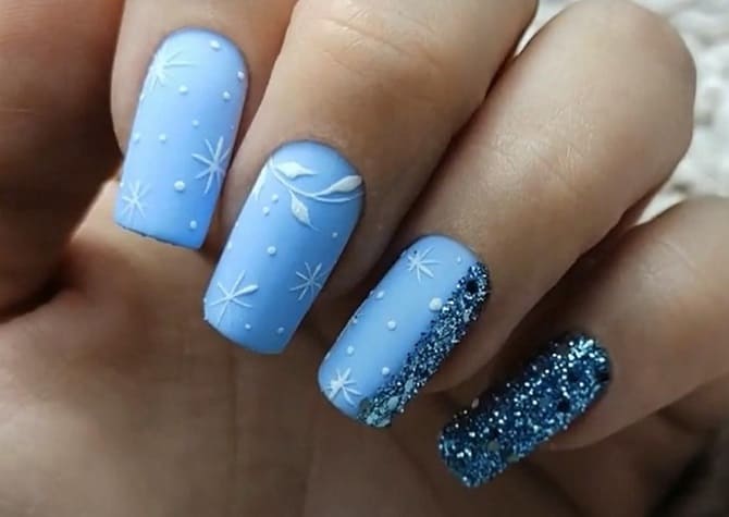 Manicure for New Year 2024 for long nails: new ideas with photos 6