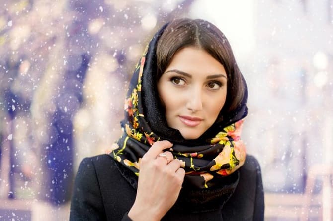 How to wear a scarf in winter: fashionable techniques for every day 7