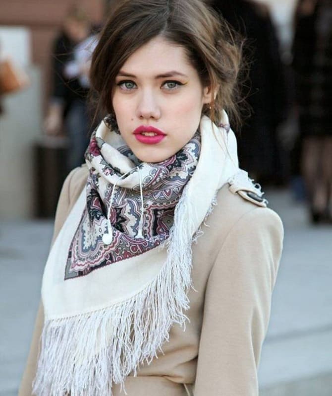 How to wear a scarf in winter: fashionable techniques for every day 1