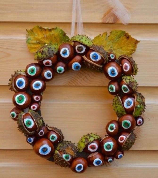 Crafts from chestnuts for the home: interesting ideas with photos 6