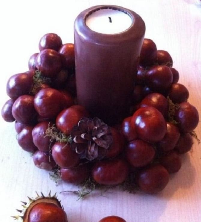 Crafts from chestnuts for the home: interesting ideas with photos 8