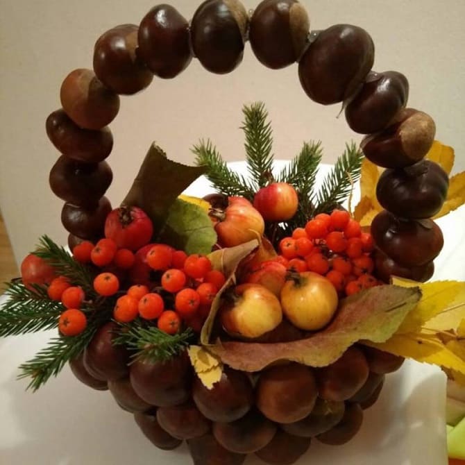Crafts from chestnuts for the home: interesting ideas with photos 1