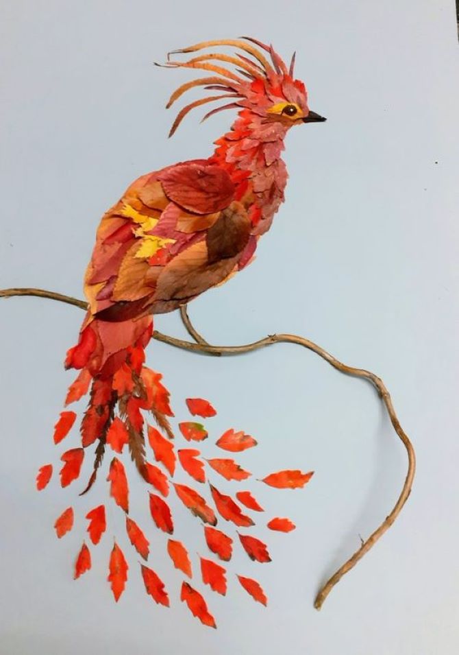 Creativity with nature: ideas for crafts from autumn leaves 11