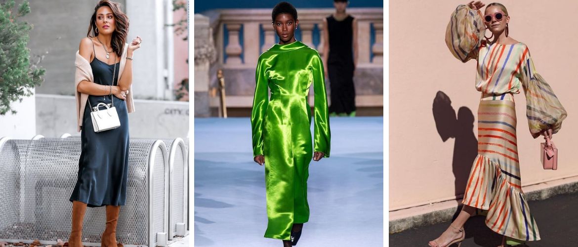 Атласні сукні 2024: модні новинки на весну