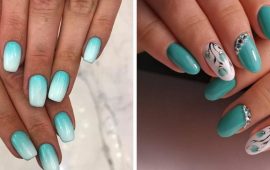 Fashionable turquoise manicure: stylish ideas with photos