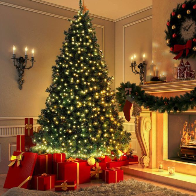 Праздничное волшебство: 10 способов украсить дом новогодними гирляндами 12