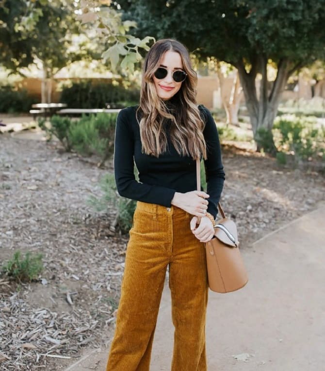 Fashionable brown jeans: how and with what to wear? 11