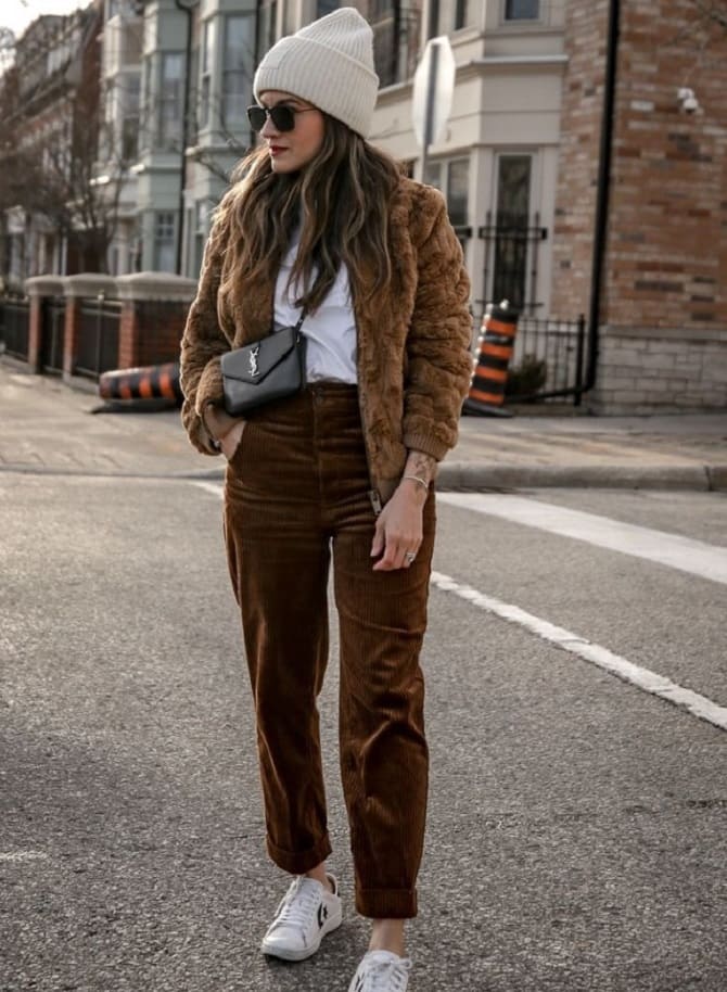 Fashionable brown jeans: how and with what to wear? 8
