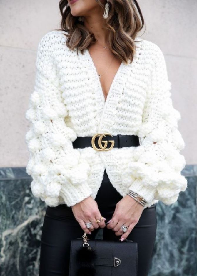 Winter looks with a cardigan: warm and stylish 6