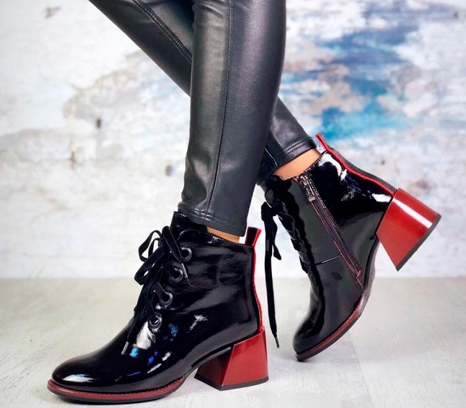 Patent leather boots: fashionable footwear for 2024 12