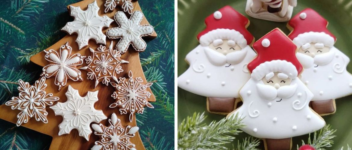 How to beautifully paint gingerbread cookies for New Year and Christmas