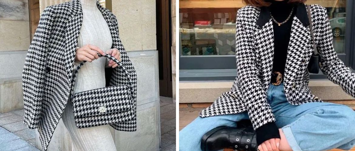 What to wear with a houndstooth print jacket
