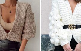 Winter looks with a cardigan: warm and stylish