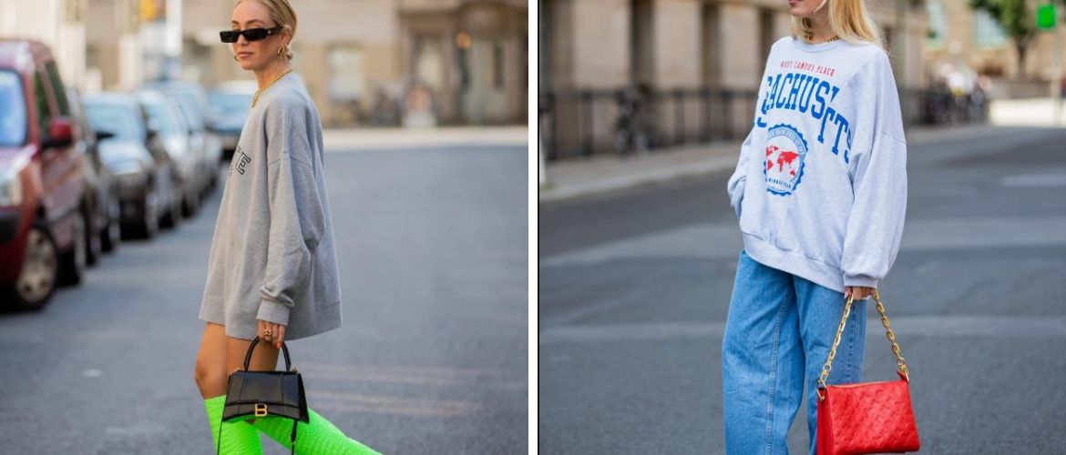 So trägt man ein übergroßes Sweatshirt: 4 stilvolle Möglichkeiten