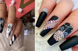 New Year’s manicure 2024 in black: stylish options for the holidays