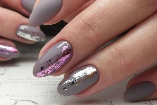 Manicure with foil 2024: new ideas with photos 4
