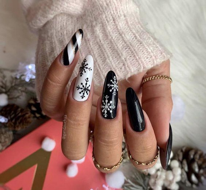New Year’s manicure 2024 in black: stylish options for the holidays 2