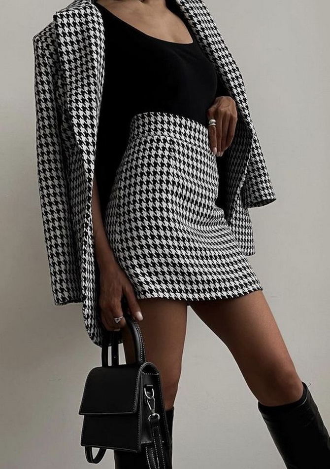 What to wear with a houndstooth print jacket 3