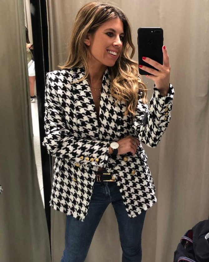 What to wear with a houndstooth print jacket 12