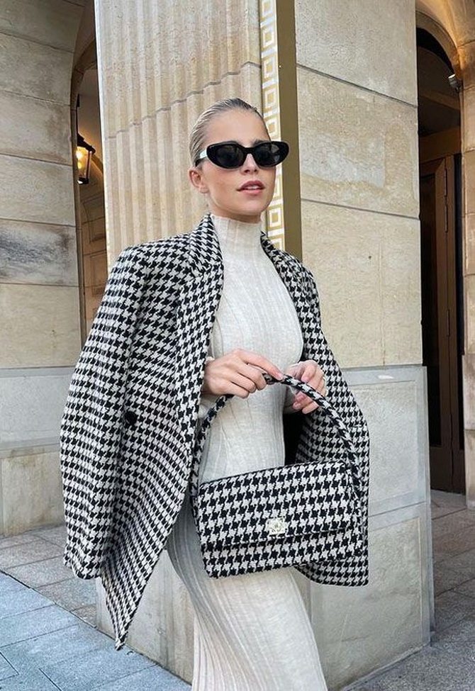 What to wear with a houndstooth print jacket 8