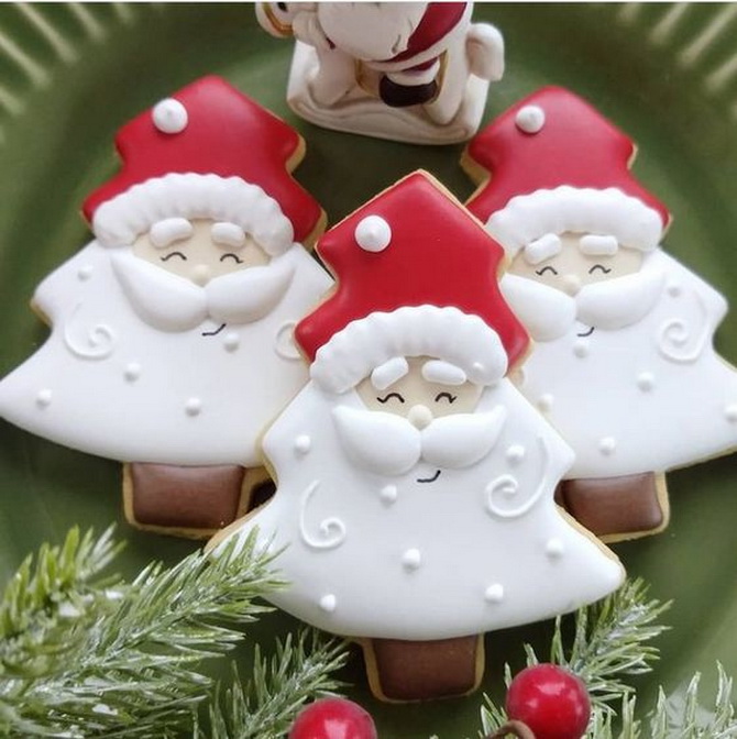 How to beautifully paint gingerbread cookies for New Year and Christmas 17