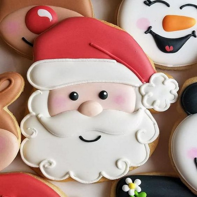 How to beautifully paint gingerbread cookies for New Year and Christmas 19