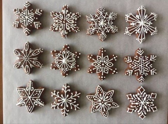 How to beautifully paint gingerbread cookies for New Year and Christmas 2