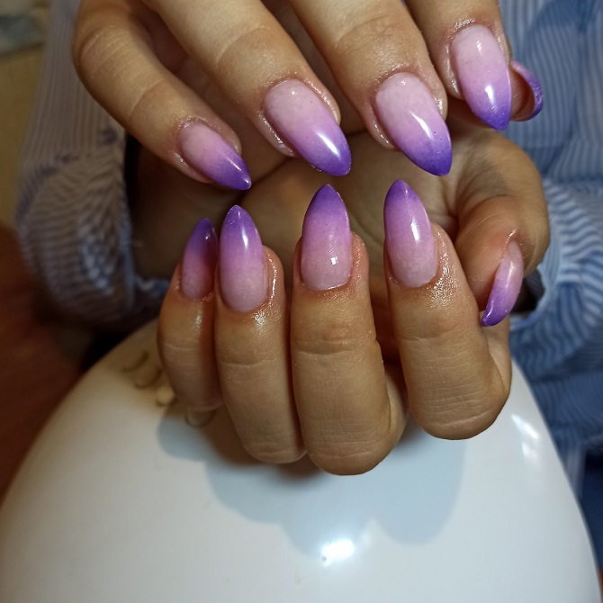 Fashionable lilac manicure: stylish ideas with photos 2