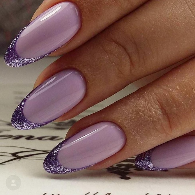 Fashionable lilac manicure: stylish ideas with photos 11