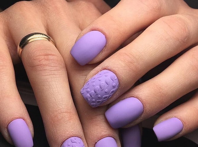 Fashionable lilac manicure: stylish ideas with photos 15