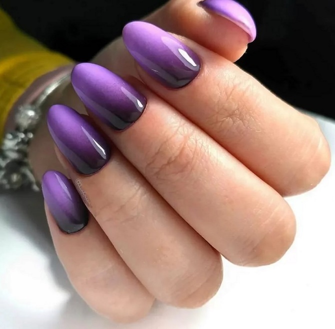 Fashionable lilac manicure: stylish ideas with photos 3