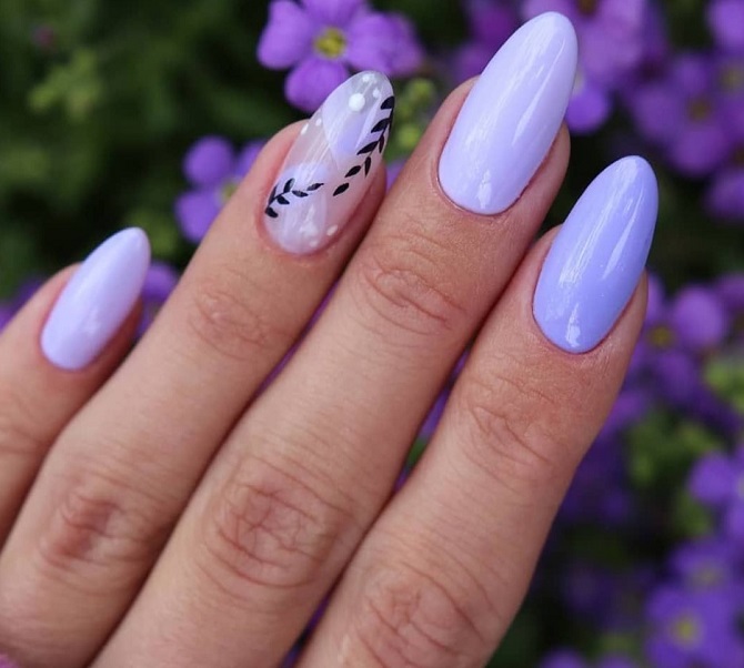 Fashionable lilac manicure: stylish ideas with photos 7