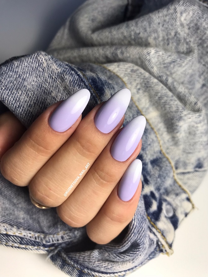 Fashionable lilac manicure: stylish ideas with photos 1