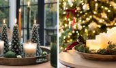 Kreative Ideen, um Ihr Zuhause zu Weihnachten mit Kerzen zu dekorieren