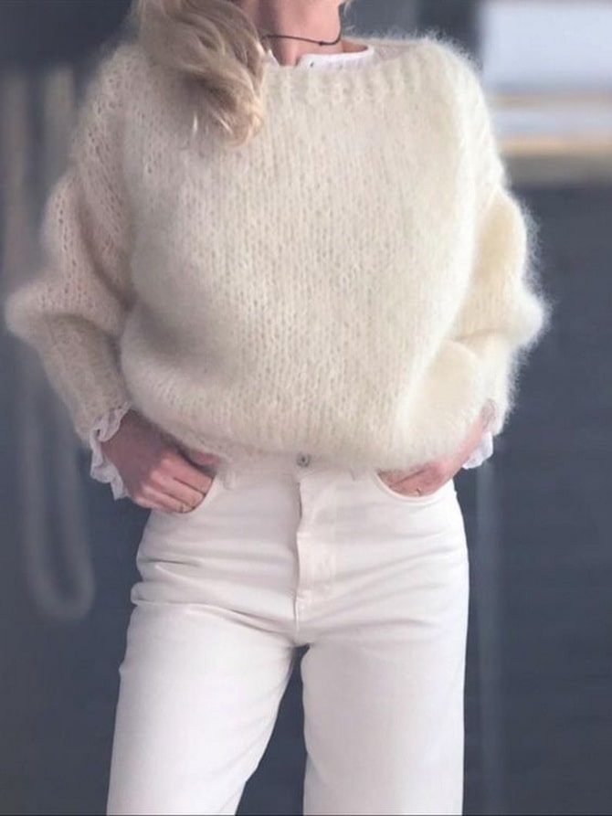 Winter looks in white total look style 1