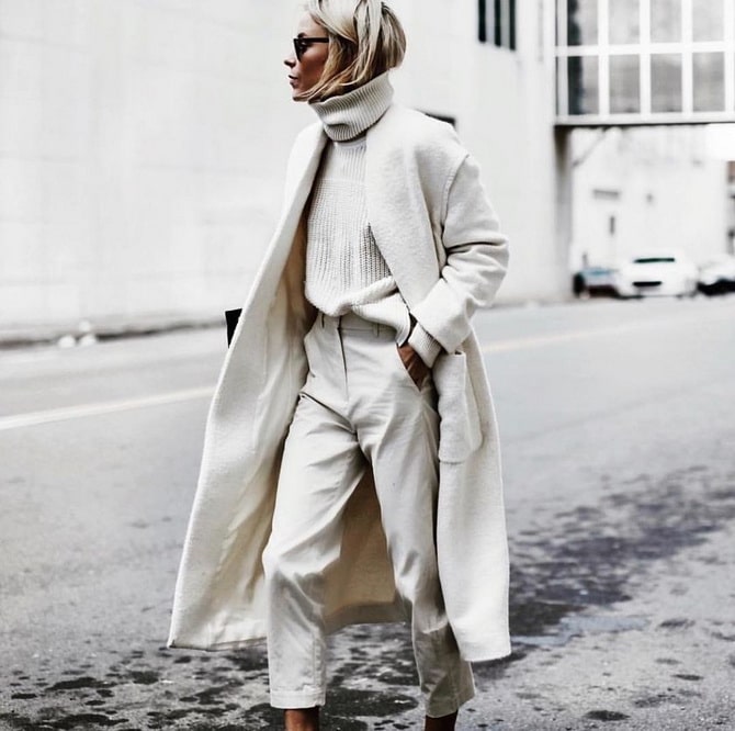 Winter looks in white total look style 10
