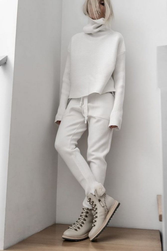 Winter looks in white total look style 7