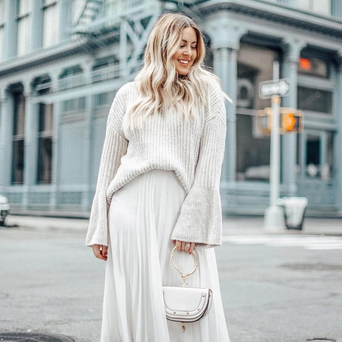 Winter looks in white total look style 8