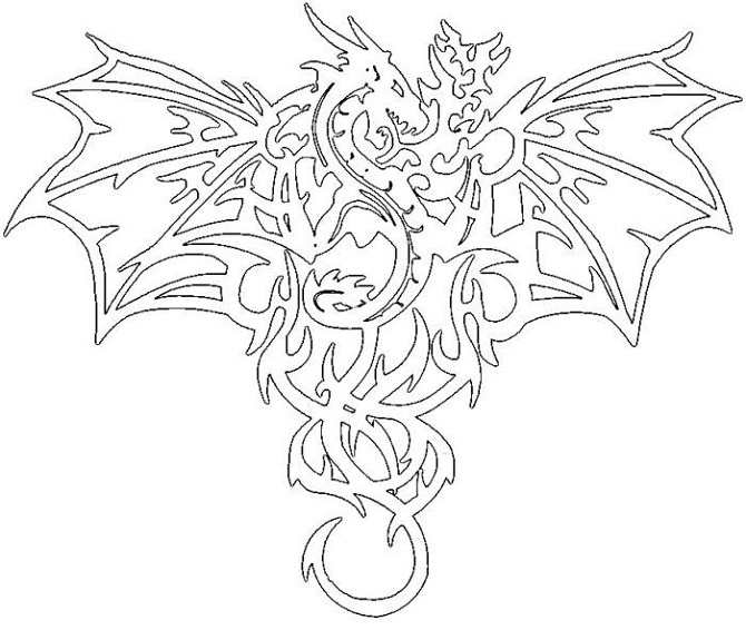 Dragon designs for New Year 2024: templates, stencils for decoration 15