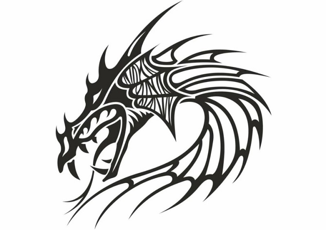 Dragon designs for New Year 2024: templates, stencils for decoration 17