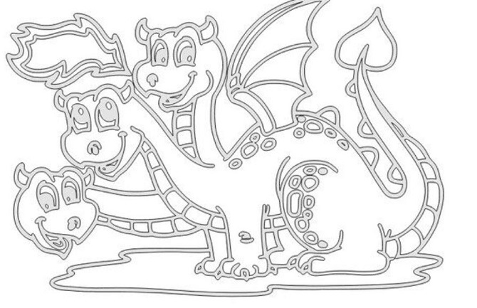 Dragon designs for New Year 2024: templates, stencils for decoration 20