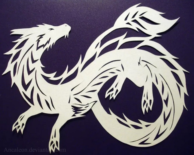 Dragon designs for New Year 2024: templates, stencils for decoration 8