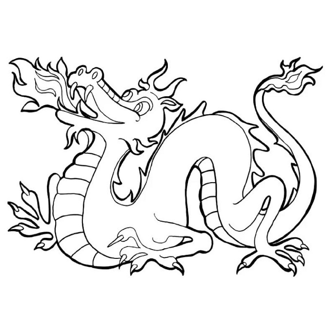 Dragon designs for New Year 2024: templates, stencils for decoration 9