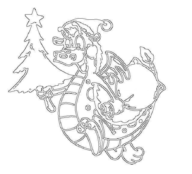 Dragon designs for New Year 2024: templates, stencils for decoration 1