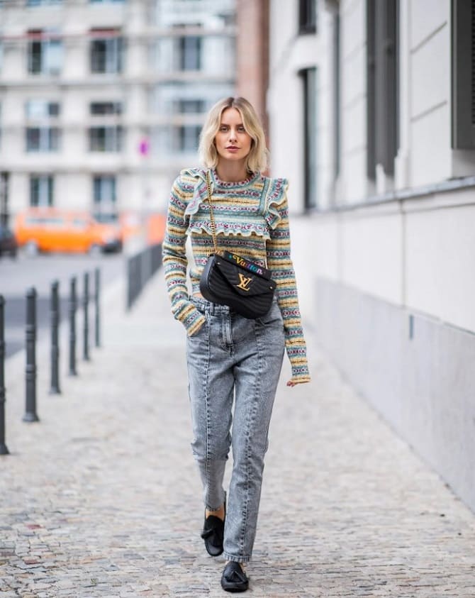 Gray denim in street style looks: how to wear and what to combine with 8