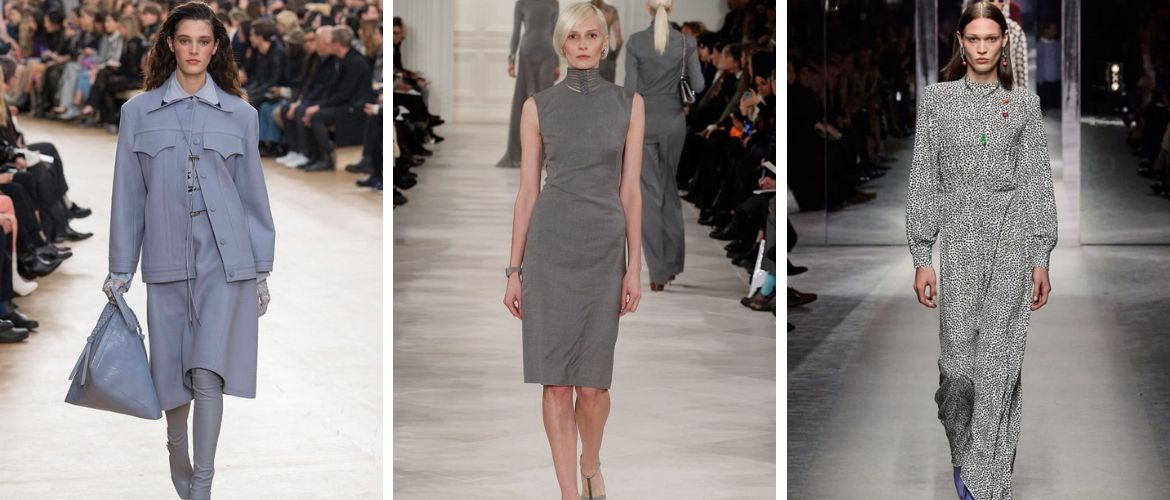 Gray dresses: fashion trend 2024-2025