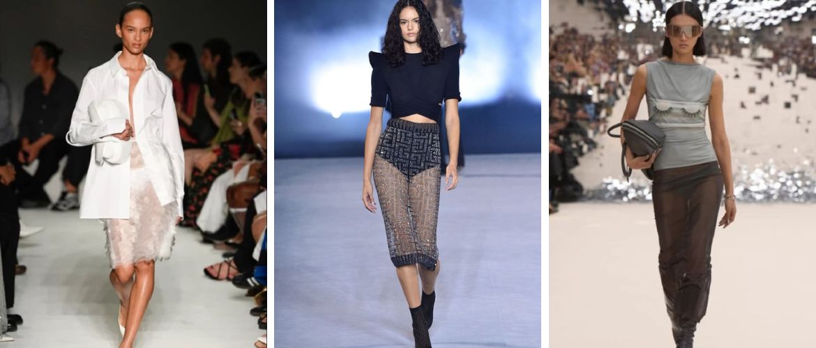 Fashionable transparent skirts for spring 2024: current trends