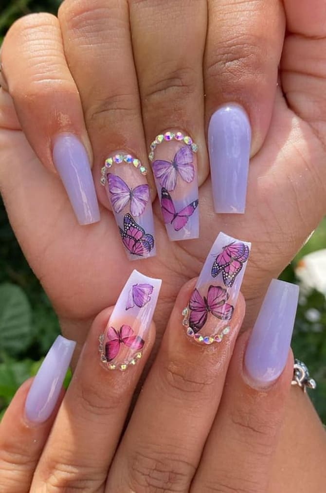 Lavender manicure 2024: stylish spring ideas 14
