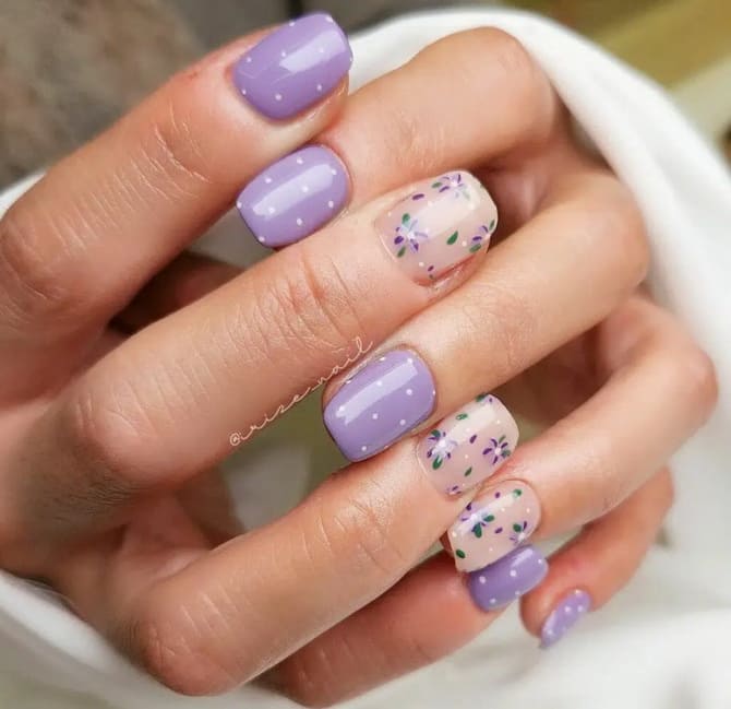 Lavender manicure 2024: stylish spring ideas 15